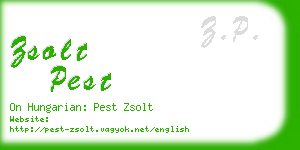 zsolt pest business card